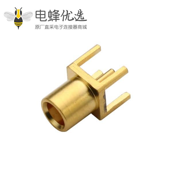 有线电视天线接头母头镀金直式PCB板端mcx连接器