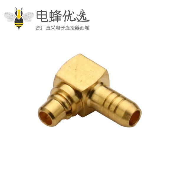 连接线RG316 mmcx弯式压接公头射频同轴连接器