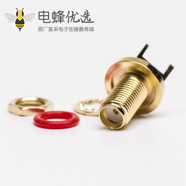 SMA连接器母头直式插孔接PCB板防水