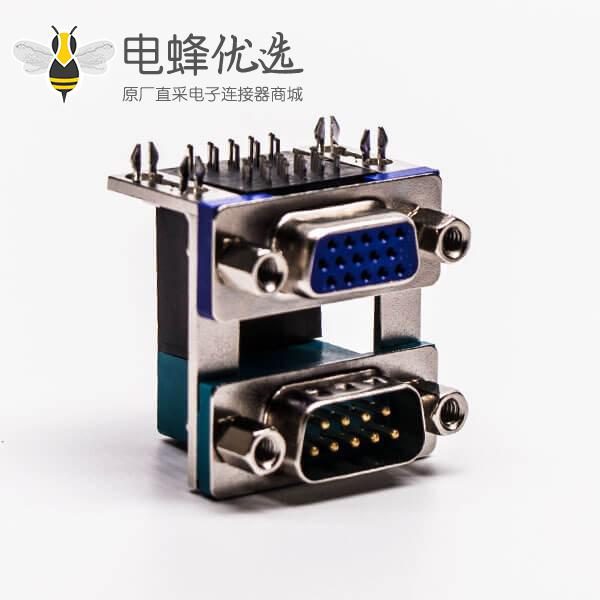 db插头插座公座母座双胞胎连接器9公针15母针5.08铆锁