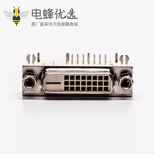 直角dvi连接器带螺母带鱼叉母头24+1穿孔