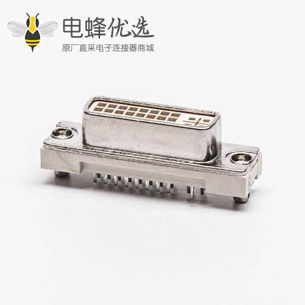 dvi d连接器24+5直式母头带鱼叉插PCB板