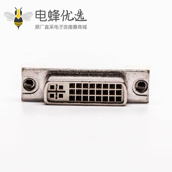 dvi d连接器24+5直式母头带鱼叉插PCB板