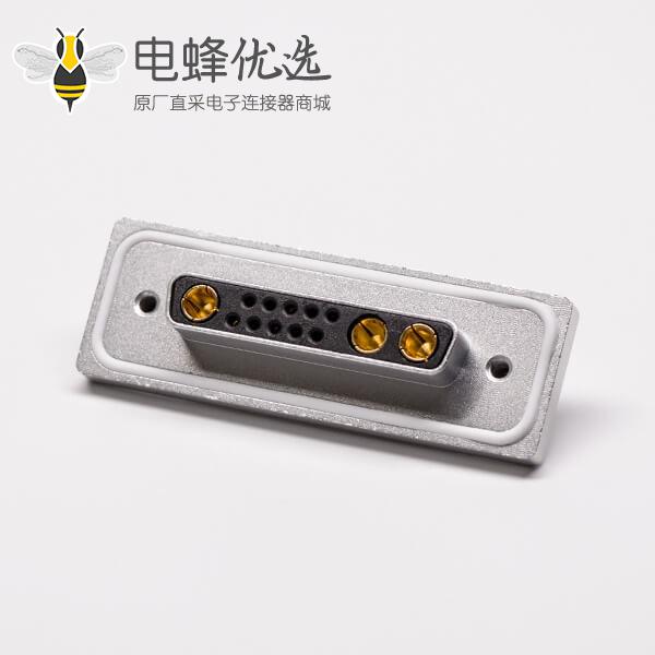 db大电流连接器母头弯式13w3插孔接PCB板