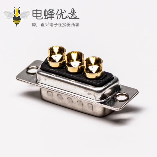 混装大电流dsub3v3公座直式焊接线端光孔铆合连接器
