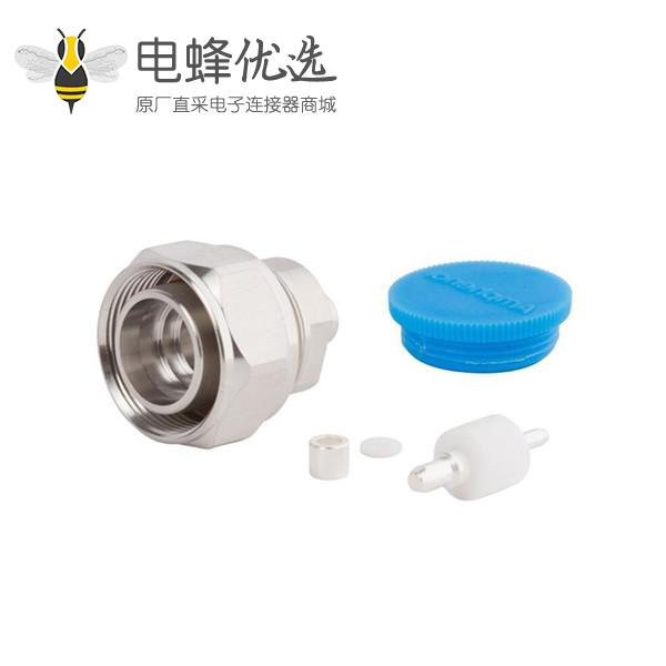 4.3-10射频连接器公插座直插半硬性低PIM设计接.141"线