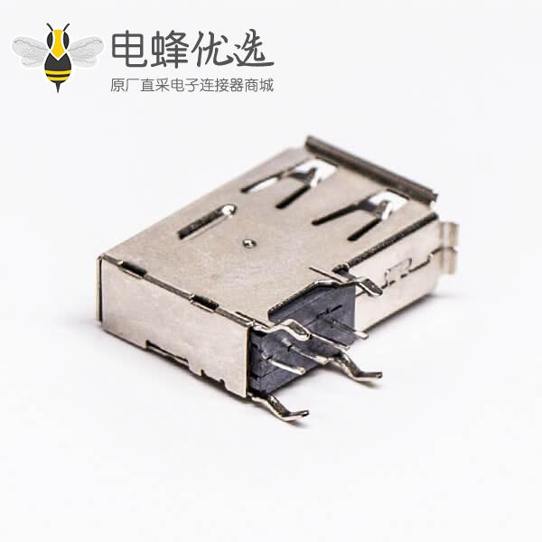 侧插usb母座穿孔式接PCB板