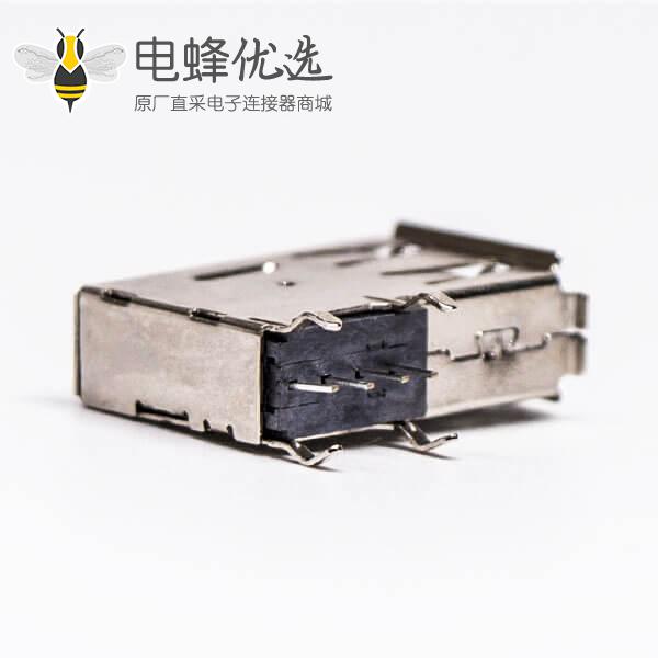 侧插usb母座穿孔式接PCB板