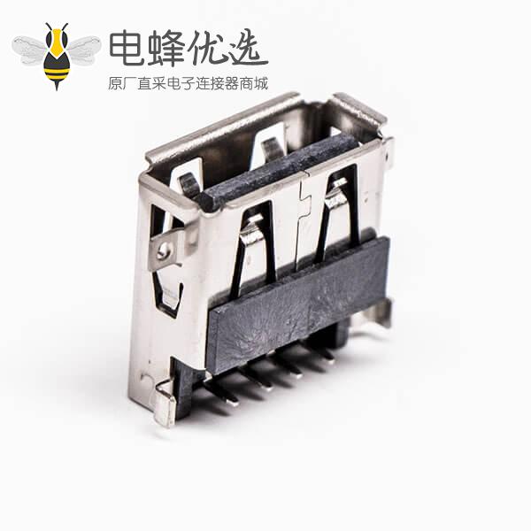 type-a型usb口母头90度短体反向沉板插板