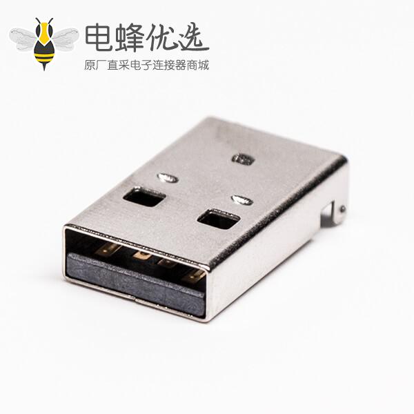 usb2.0沉板封装公头弯式SMT沉板两脚接板