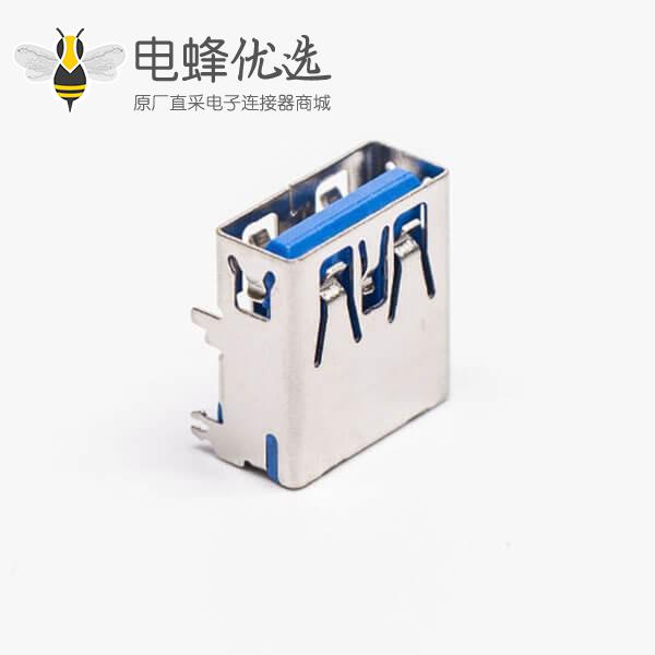 usb3.0母座连接器弯式dip四脚带鱼叉脚