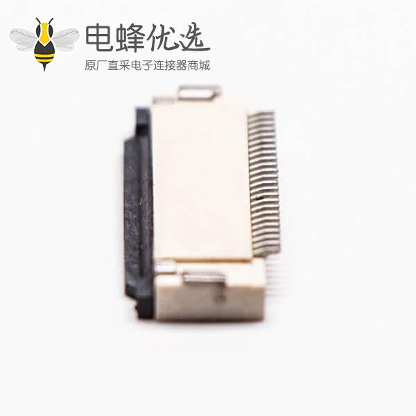 fpc插座0.5PH前掀盖式24pin下接触2.0H