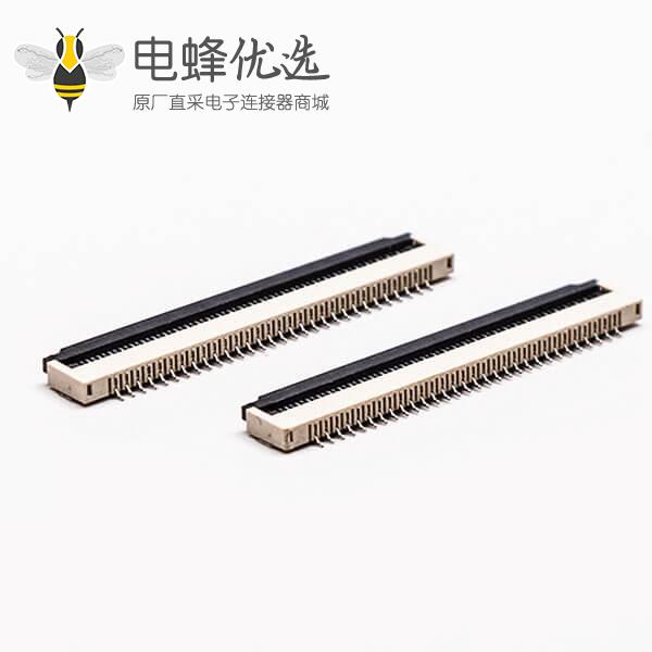 fpc排线插座1.0PH前掀盖式注塑1.0mm下接触2.0H