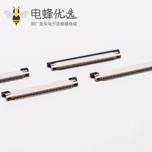 fpc软排线插座焊接40针0.5mm后掀盖式下接触1.2H