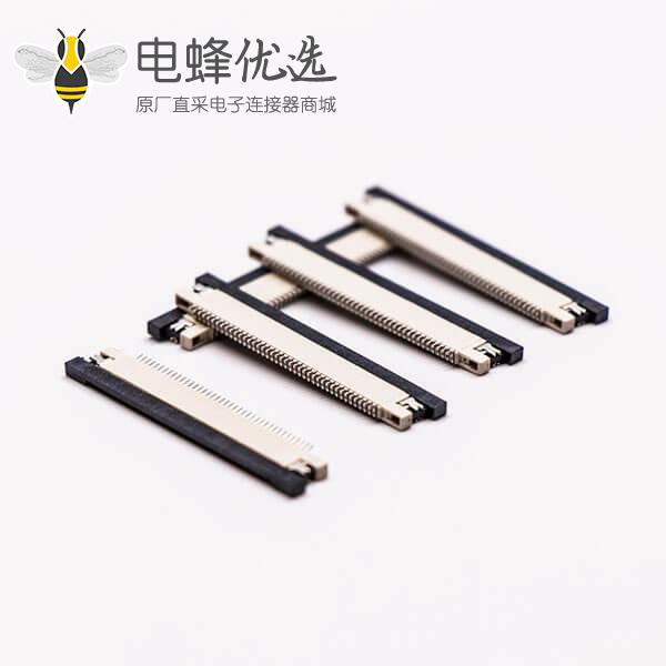 fpc软排线插座焊接40针0.5mm后掀盖式下接触1.2H