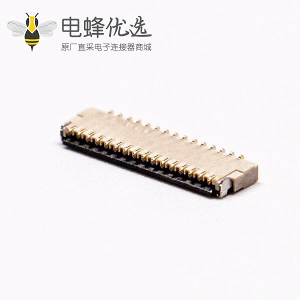 贴片卧式fpc插座0.3PH前掀盖式15pin下接触1.0H