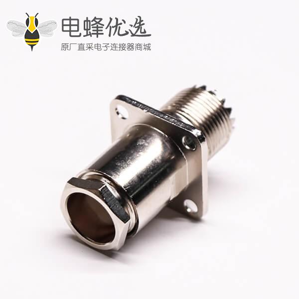 uhf法兰连接器母头直式螺母锁紧UHF-SL16-KF9