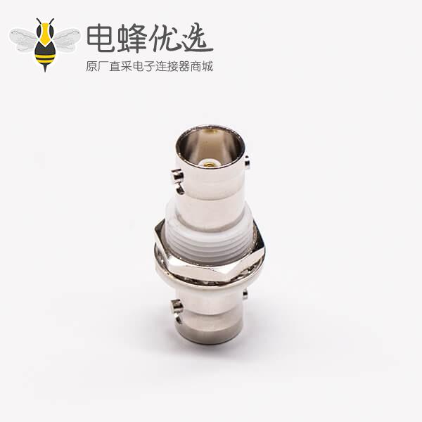 bnc转接头母转母穿墙直式接PCB板连接器
