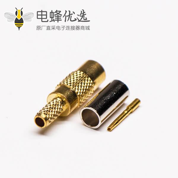 MCX接口母头直式同轴连接器压接式接线