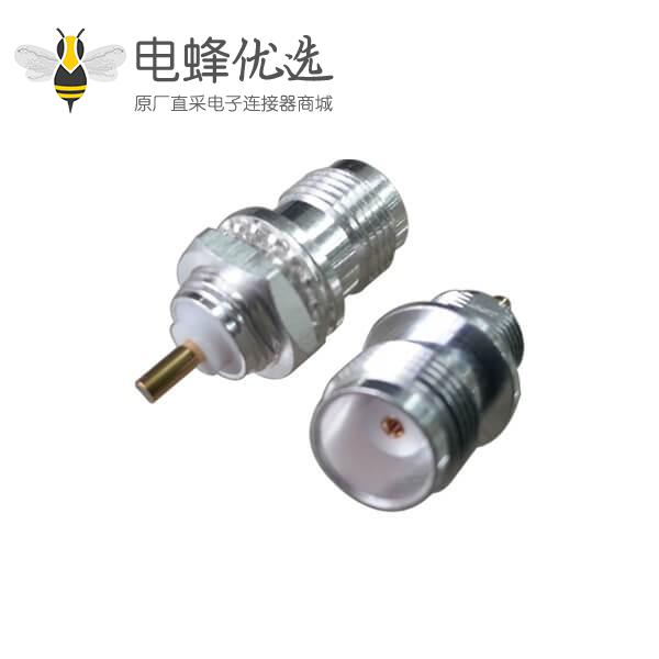 视频母头直式穿墙焊接tnc同轴射频连接器