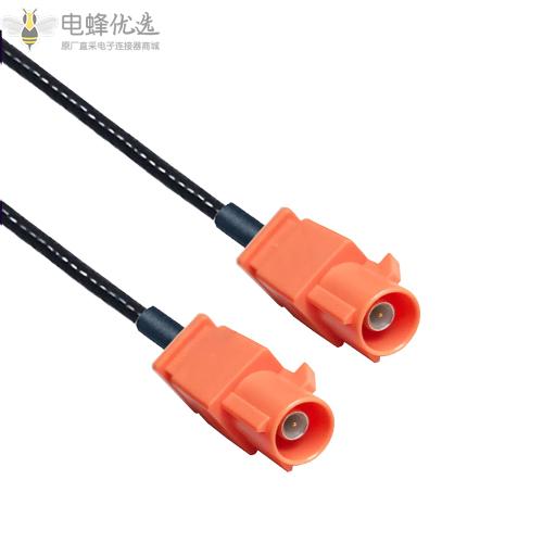 FAKRA_SMB直公长橙色M型汽车连接线束RG174/58/316/195/200/302线