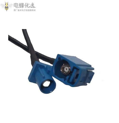 FAKRA母头SMB弯母RG174线直公汽车连接器转接线ABCDEGHKZ线长