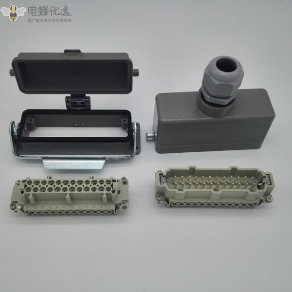 重载连接器24芯螺丝接线矩形连接器热流道模具航空插头