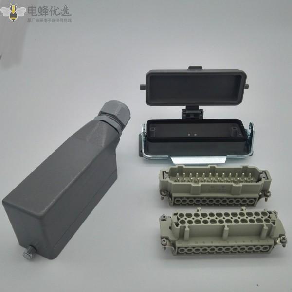 重载连接器24芯螺丝接线矩形连接器热流道模具航空插头