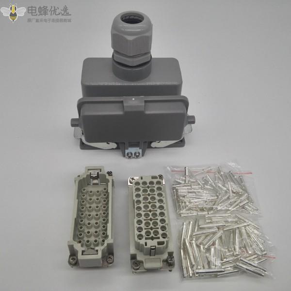 32芯矩形重载连接器工业HDC32防水高密度接插件