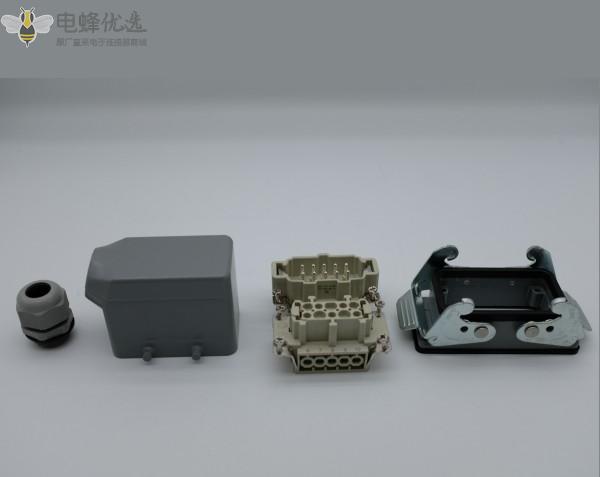 10芯HE重载连接器10A航空插头插座矩形热流道HDC