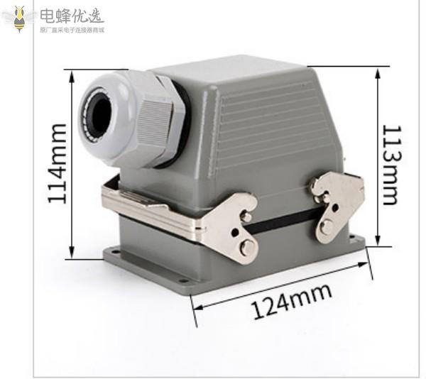 4/6/12芯HSB工业重载连接器690V侧出顶出螺钉压接型防水插头热流道对接插座