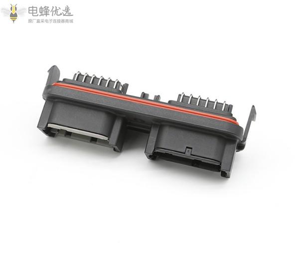 13-12PA-12PB-R008汽车连接器24孔防水焊接接插件弯针座接线端子