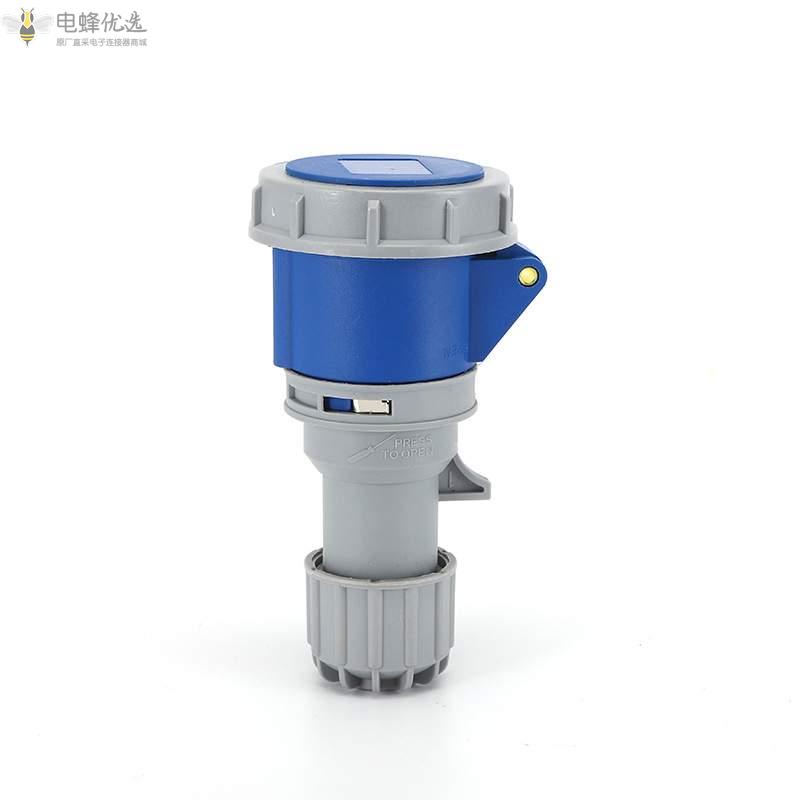 防水IP67防尘3芯工业连接器250V工业16A插座