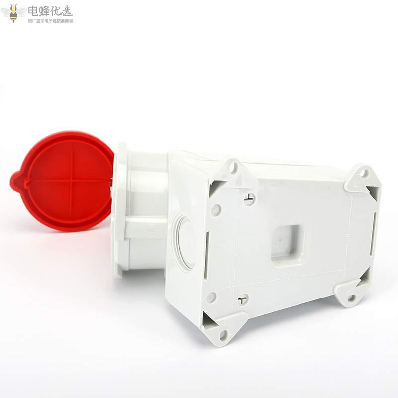 IP44防水工业连接器5芯欧标16A32A250V明装插座3P+E+N