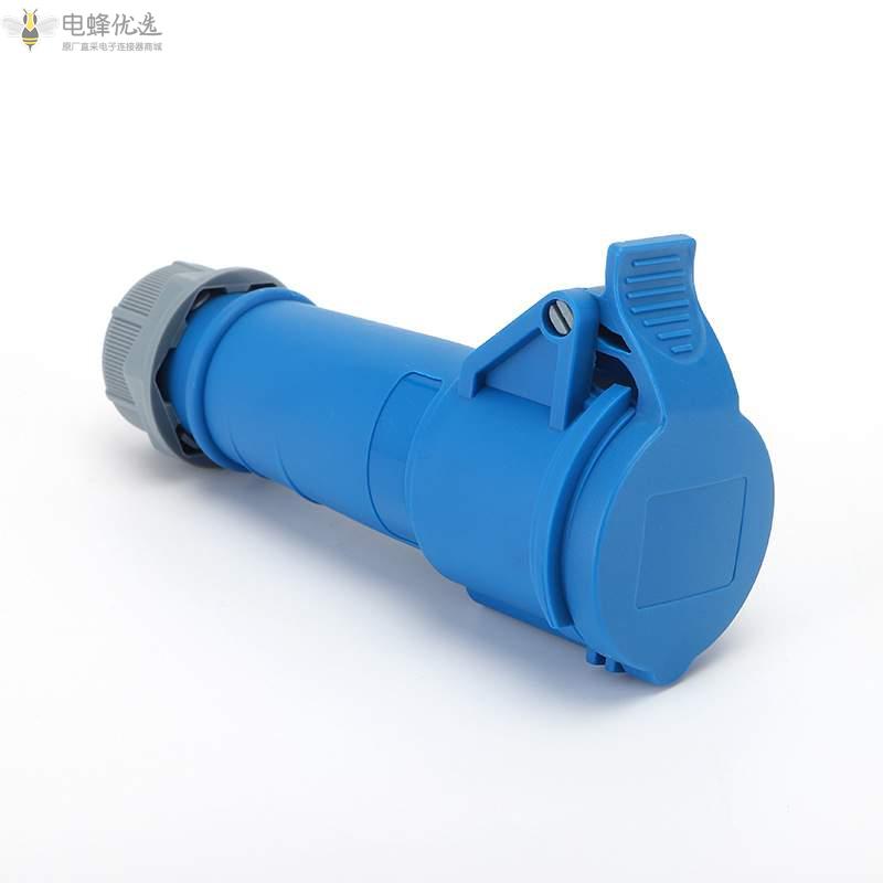 欧标3芯工业连接器16A32A防水IP44工业250V插座2P+E