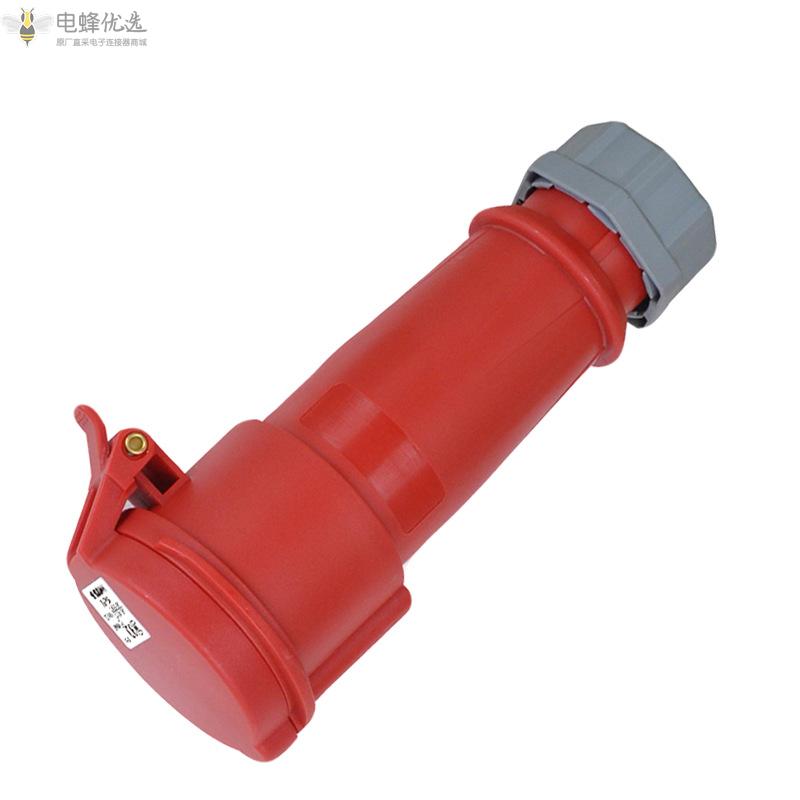 TYP6工业连接器32A400V防水连接器5芯红色3相IP44