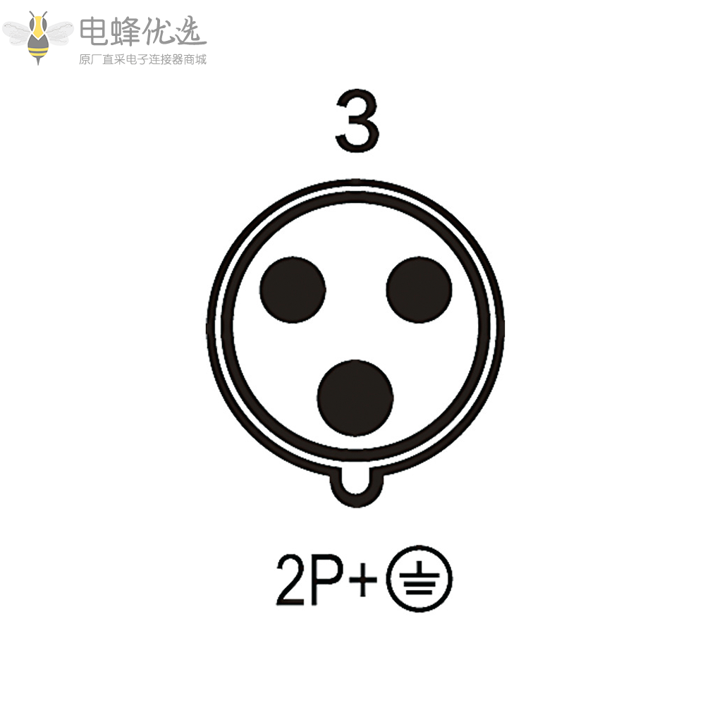暗装直插座TYP1264工业连接器3芯63A400V防水IP67工业插座3P+E