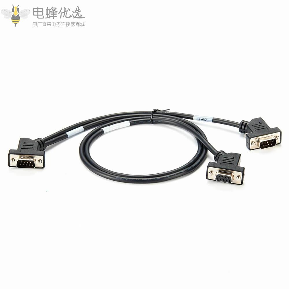 D-SUB9母头转D-SUB9公头CANnector电缆连接线K-LINE总线