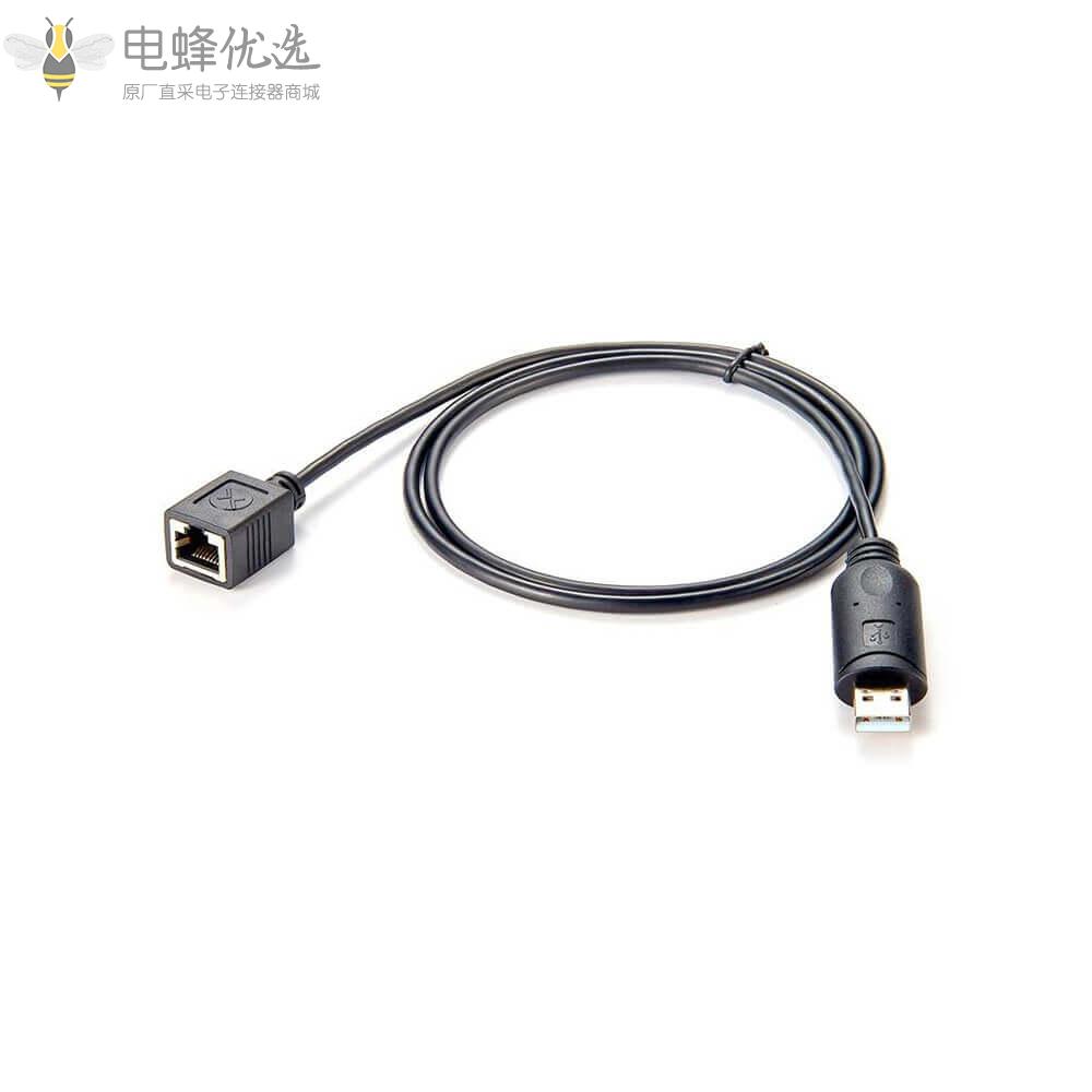USB2.0转RJ45母头接1m线材厂家