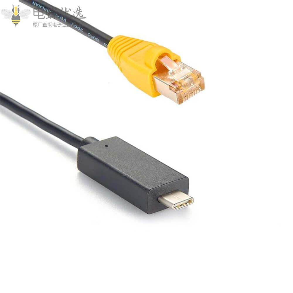 RS485_USB_Type_C公头转RJ45公头接1M线材厂商直销