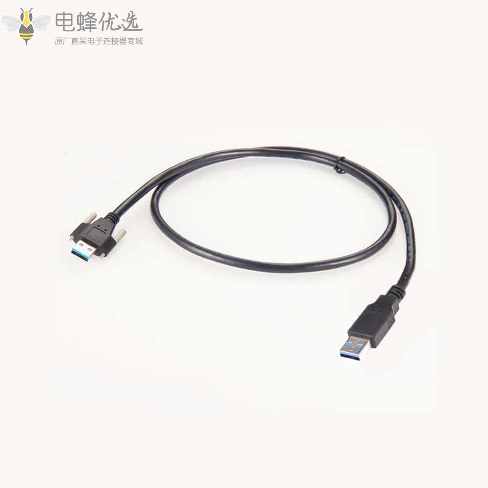 USB_3.0_Type_A公头转Type_A公头接24/28AWG线材1m