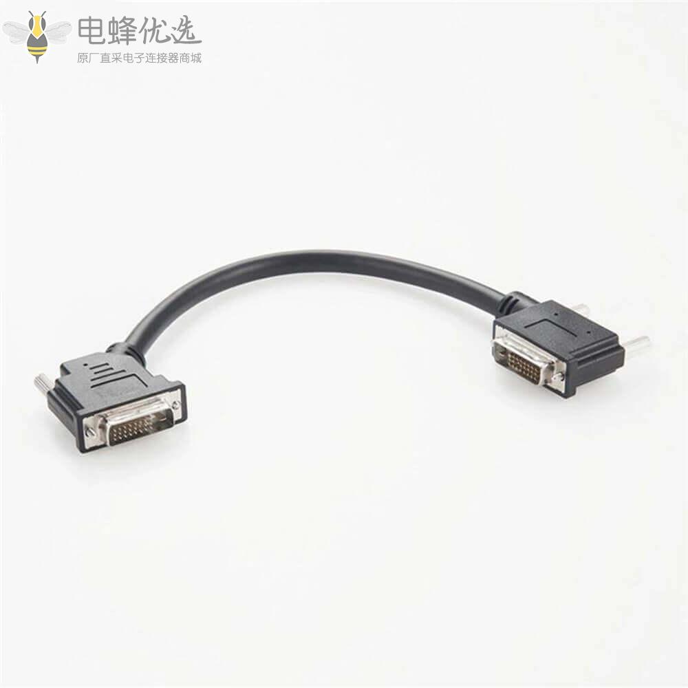 DVI公头45&deg;转DVI_24+1公头接0.1m线材连接线