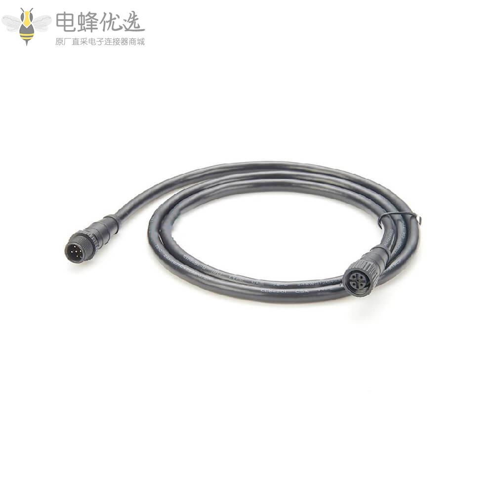 M12系列5芯公头转5芯母头Nmea2000线材5芯公头转5芯母头1m连接线