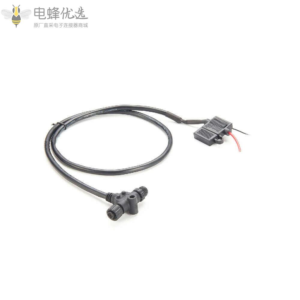 主干线T型接头IP67防水NMEA_2000带保险丝的三通电源线