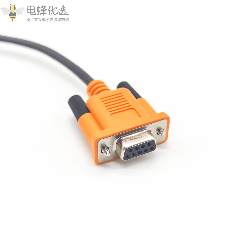 M12适配器电缆NMEA_2000船舶公头5芯转DB9电缆CANopen连接器线缆1米