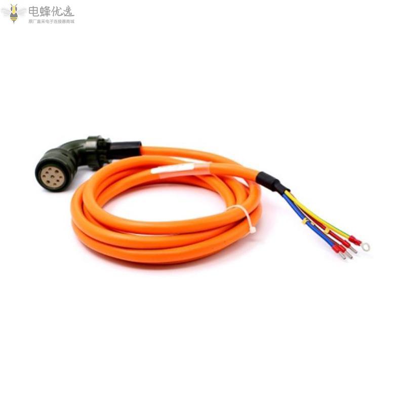 施耐德伺服电机屏蔽柔性电源线3m线材厂家直销