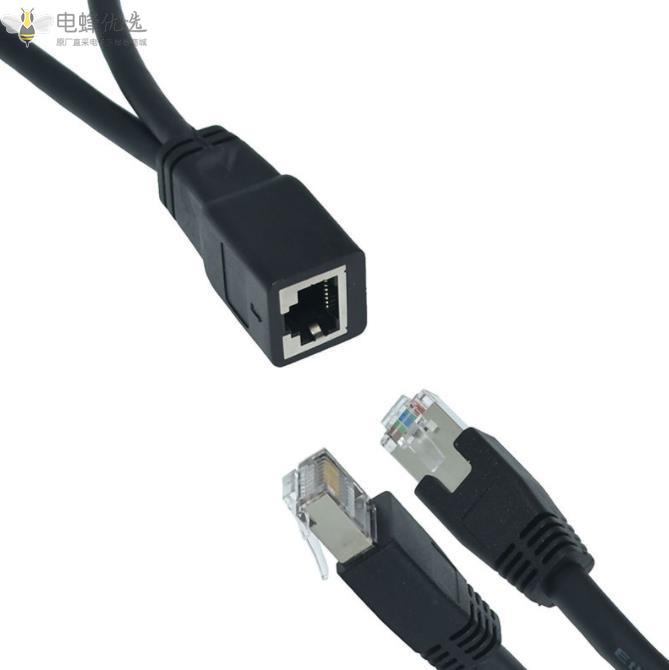 RJ45公头对母头工业伺服网络延长线CAT6千兆位高柔性线材长1m/3m/5m