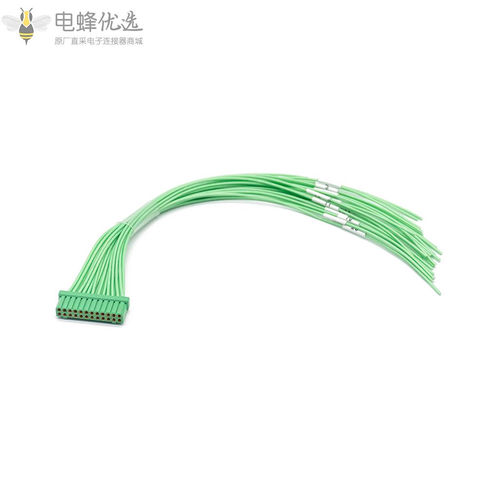 JL24系列印制板电连接器24芯孔式插头压接带线10CM连接线