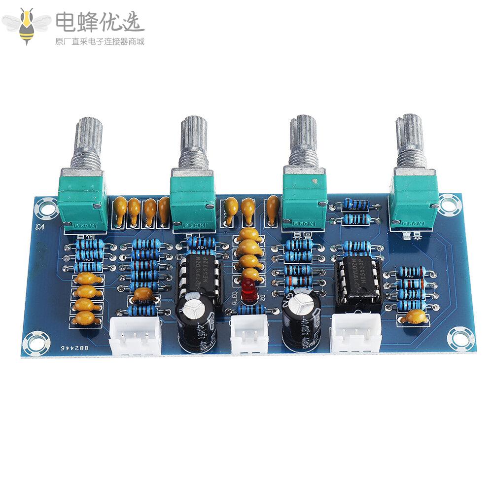 XH_A901_NE5532音板前置放大器前置放大器带高音低音音量调节前置放大器音调控制器用于放大器板