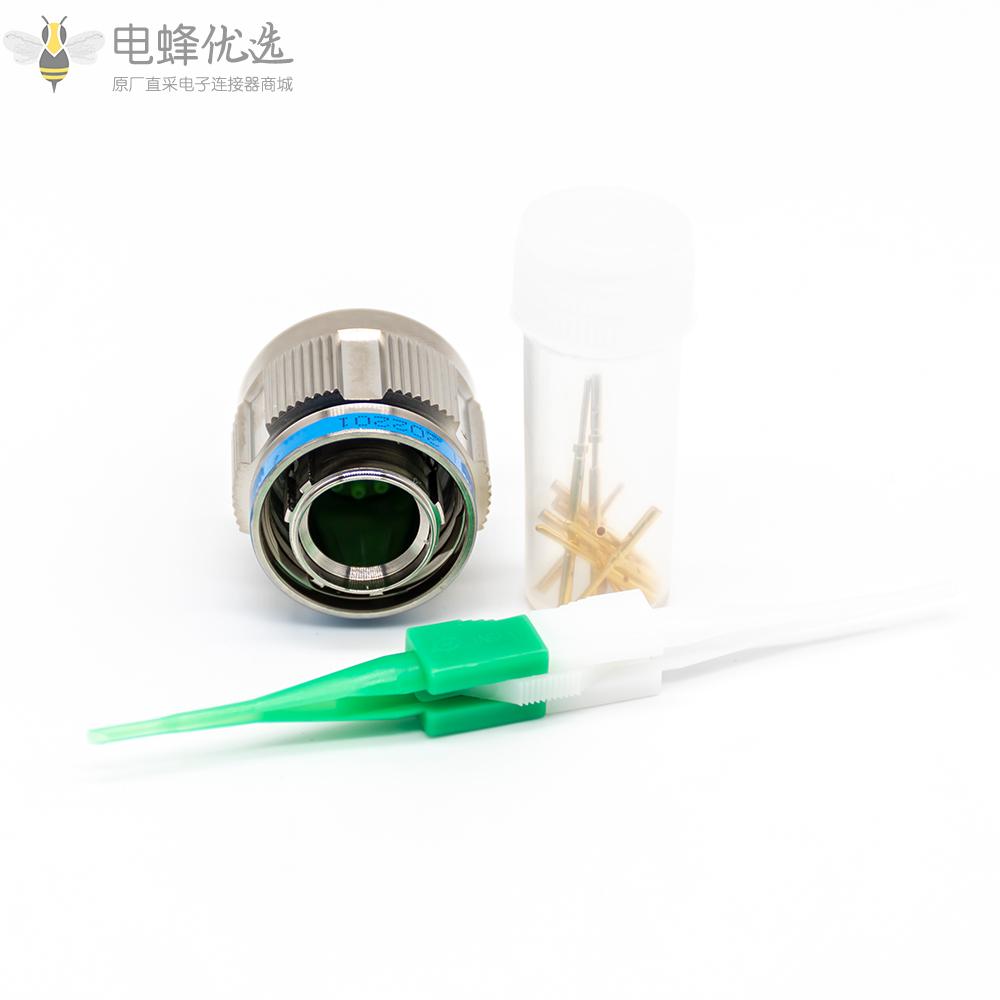 D38999连接器11号壳体13芯带孔镀镍母插头N键位